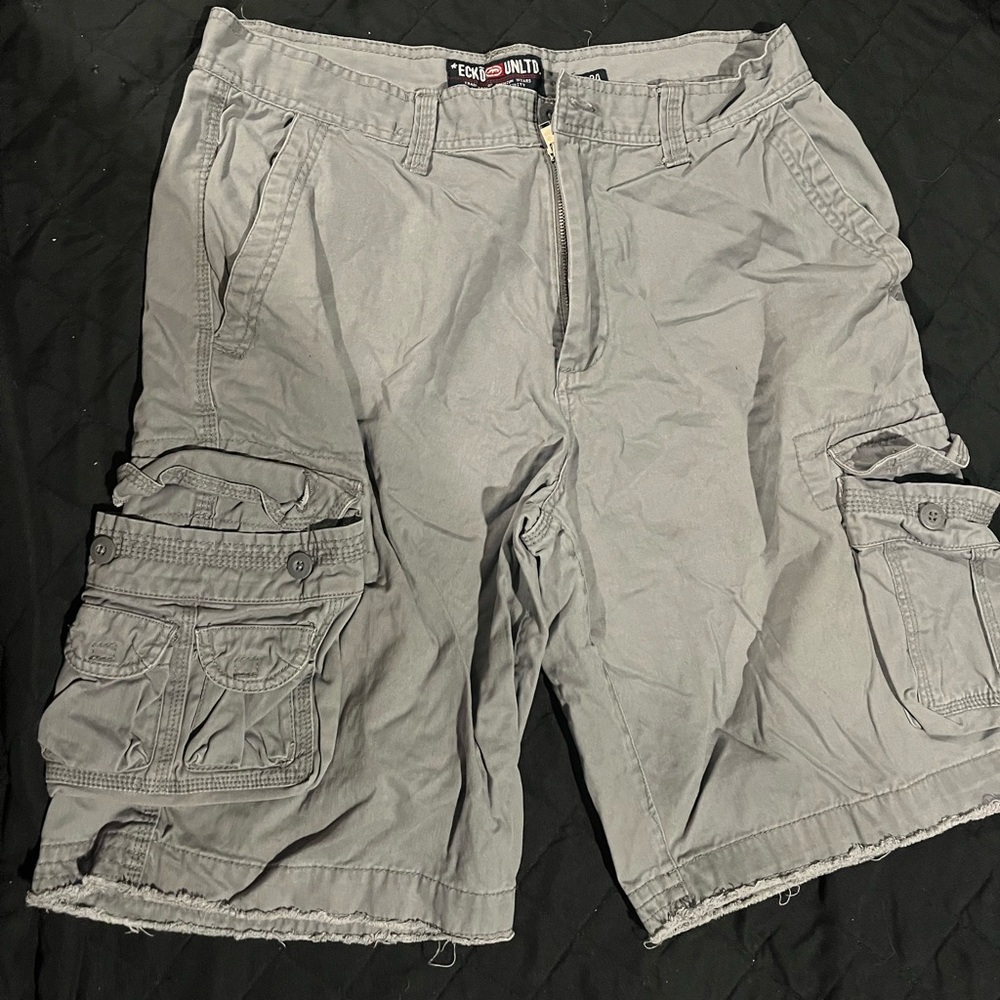Ecko Unlimited Men's Gray Cargo Shorts